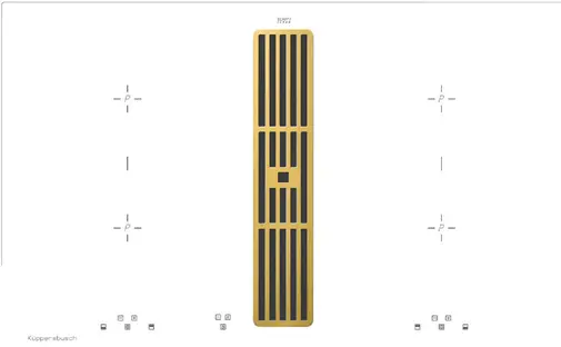 Индукционная стеклокерамич. панель Kuppersbusch KMI 8500.0 WR Gold