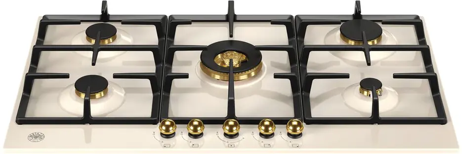 Газовая панель Bertazzoni P905CHERAG Слоновая кость, золотой фото 2