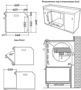Встраиваемая микроволновая печь Smeg SF4101MS1 фото 3