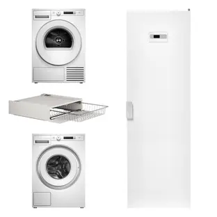 Asko Classic 15 2026 (стиральная машина W1084BW + сушильная машина T108HBW+корзина для белья HB150W+сушильный шкаф DC7784 V.W) фото 1