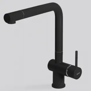 Смеситель Falmec ISEO CORNER BLACK (однорычажный, чёрный)