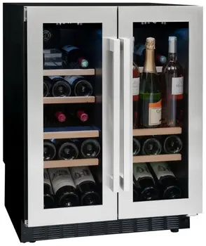 Винный шкаф Climadiff Avintage AVU 41 SXDPA чёрный с серебристой рамкой