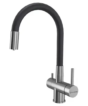 Смеситель KUCHENSTERN FLEX-FS 413SS40 Нержавеющая сталь фото 1