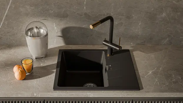 Смеситель RIVELATO Lugano 1523513 antracite oro фото 3