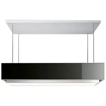 Вытяжка Falmec Levante 120 Чёрное стекло+рамка из стали фото 1