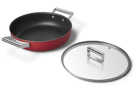 Глубокая сковорода с крышкой Smeg CKFD2811RDM фото 3