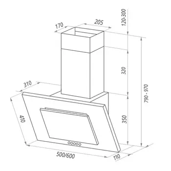 Вытяжка Maunfeld TOWER C 60 слоновая кость/стекло фото 2 Вытяжка Maunfeld TOWER C 60 слоновая кость/стекло фото 2