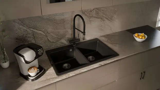 Смеситель RIVELATO Adria 1523517 nero cromo фото 2