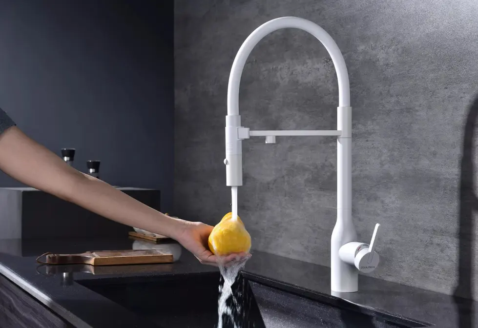 Смеситель Paulmark MAGNETO ONE Ma213188-WH белый матовый фото 6