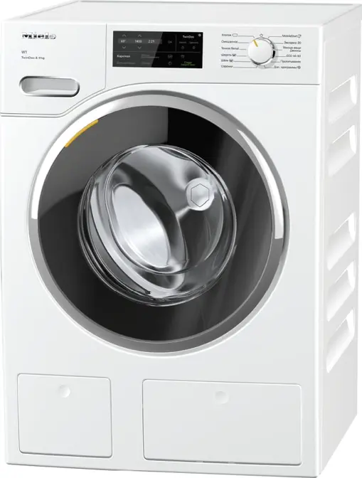 Стиральная машина Miele WWG660WCS - надписи на иностранном языке (наклейка и меню на русском) фото 1