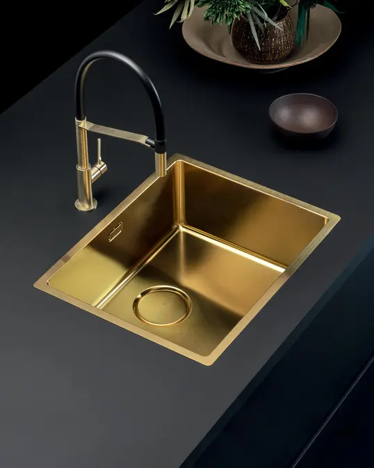 Мойка Falmec COMO 50 CM PVD GOLD (FLUSH/TOPMOUNT/UNDERMOUNT) фото 3