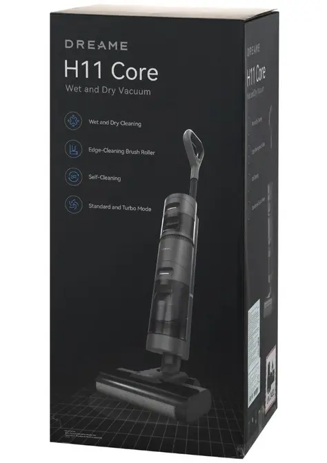 Моющий вертикальный пылесос Dreame H11 Core черный/черный фото 6