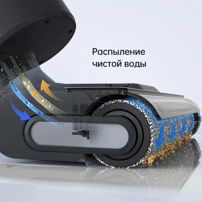 Моющий вертикальный пылесос Dreame H11 Core черный/черный фото 8