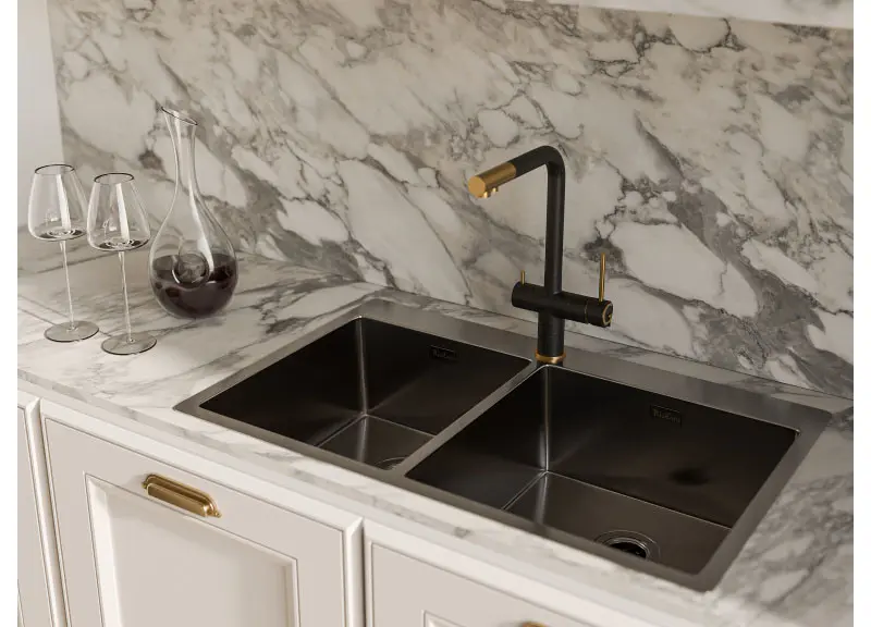 Смеситель RIVELATO Lugano 1523513 antracite oro фото 2