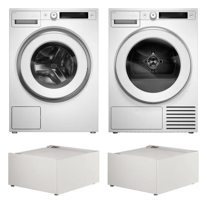 Asko Style 32 2026 (стиральная машина W5114CXLW+сушильная машина T510HRXLW.P+ 2 шт ящиков HP320W) фото 1