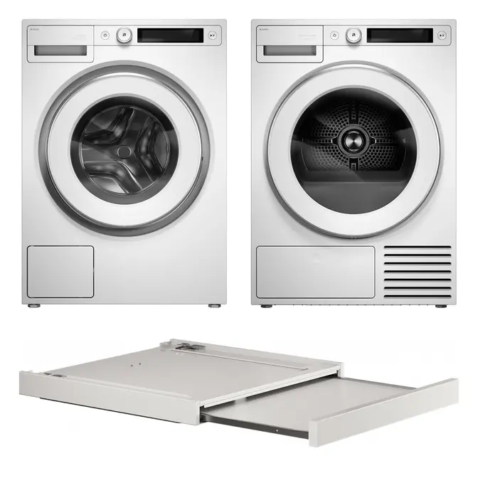Asko Style 15 2026 (стиральная машина W5096RW+сушильная машина T509HRW+выдвижная полка HS60W) фото 1