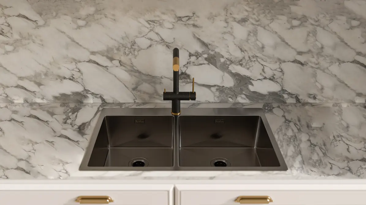 Смеситель RIVELATO Lugano 1523513 nero oro фото 3