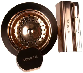 Декоративная фурнитура для 3 1/2 Eton 50D;Eton 45D;Eton 60D Small (ручка кл-авт., заглушки вып и перел.) медь фото 1