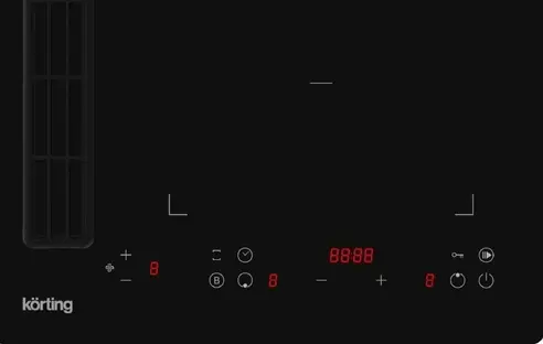 Варочная панель с интегрированной вытяжкой Korting HIBH 40980 NB фото 3 Варочная панель с интегрированной вытяжкой Korting HIBH 40980 NB фото 3