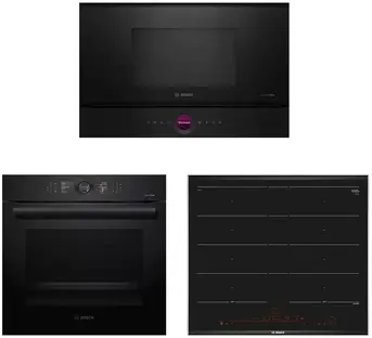 Bosch (духовой шкаф HSG856XC7 + варочная панель PXY675DC1E + микроволновая печь BFL9221B1)