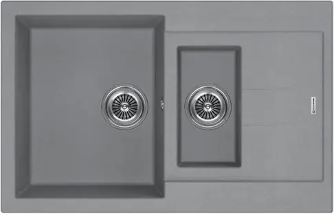Мойка кухонная KUCHENSTERN PLAT 60-2 207TN20 Титан фото 1