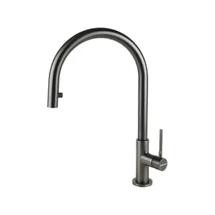 Смеситель Falmec TREVI ROUND PVD GUN METAL (однорычажный, PVD чёрный)