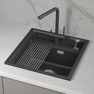 Мойка GRANULA Kitchen Space 5002i, ЧЁРНЫЙ фото 2