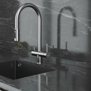 Смеситель KUCHENSTERN UBER-FS 412SS40 Нержавеющая сталь фото 3 Смеситель KUCHENSTERN UBER-FS 412SS40 Нержавеющая сталь фото 3