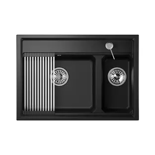 Мойка GRANULA Kitchen Space 7302, ЧЁРНЫЙ фото 2