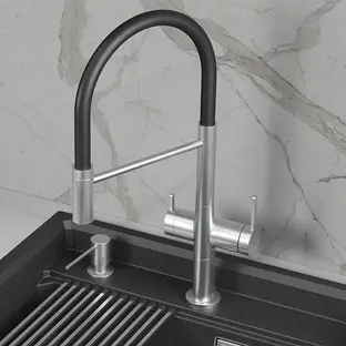 Смеситель GRANULA Kitchen Space 8277, НЕРЖ фото 2