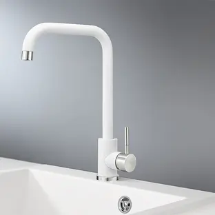 Смеситель GRANULA Standart ST-4033, БЕЛЫЙ фото 2