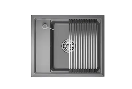 Мойка GRANULA Kitchen Space 6004, АЛЮМИНИУМ фото 2
