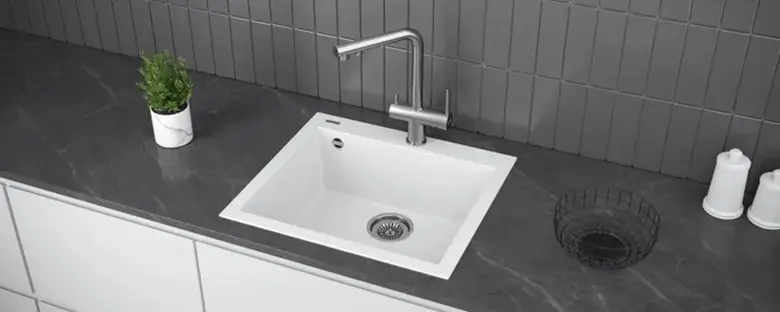 Мойка кухонная KUCHENSTERN OBEN 60 204TN20 Титан фото 2
