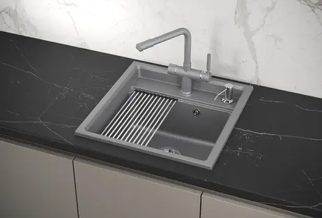 Мойка GRANULA Kitchen Space 5002, АЛЮМИНИУМ фото 3