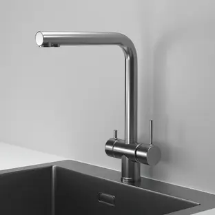 Смеситель GRANULA Kitchen Space 7011, СТАЛЬ САТИН фото 2