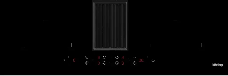 Варочная панель с интегрированной вытяжкой Korting HIBH 84980 NB фото 3 Варочная панель с интегрированной вытяжкой Korting HIBH 84980 NB фото 3