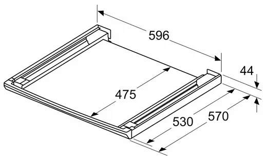 Монтажный комплект с выдвижной полкой Gaggenau WA027500/WTZ27500/ фото 2
