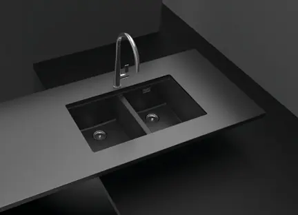 Мойка SCHOCK  Greenwich 80-2  Cristadur (подстольный монтаж) серебристый камень фото 3
