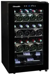 Винный шкаф Climadiff CLS 34 чёрный с чёрной рамкой