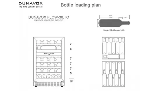 Винный холодильник Dunavox DAUF-38.100DB фото 3 Винный холодильник Dunavox DAUF-38.100DB фото 3