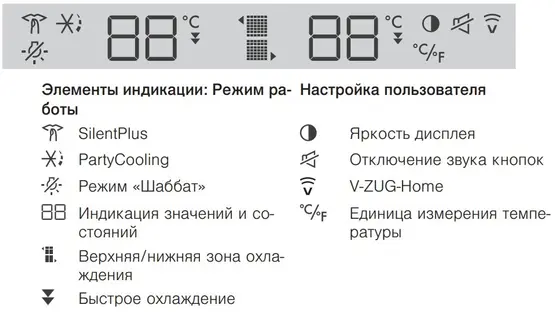Встраиваемый винный шкаф V-ZUG WineCooler V4000 90 WC4T-51102 L платина фото 3