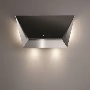 Вытяжка Falmec Design+ PRISMA 85 inox vetro nero (800) фото 2