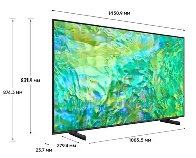 Телевизор Samsung  65" (165 см) 2023 черный Samsung UE-65CU8000 фото 3