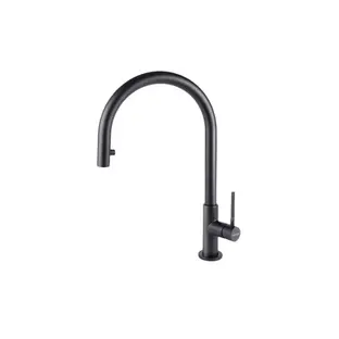 Смеситель Falmec TREVI ROUND MATT BLACK (однорычажный, чёрный матовый)