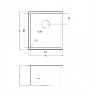 Мойка Emar EMB-130 PVD Nano Golden фото 2
