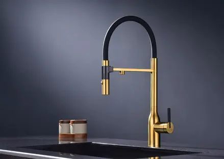 Смеситель Paulmark MAGNETO ONE Ma213188-BG брашированное золото фото 3