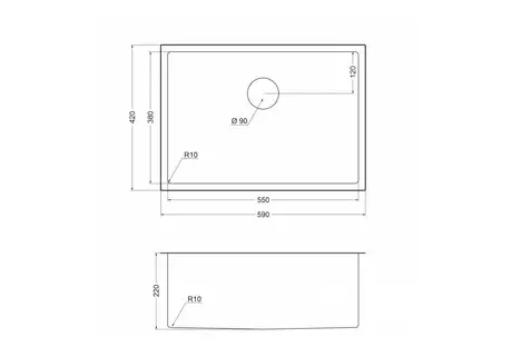 Мойка Emar EMB-132 PVD Nano Satine фото 2