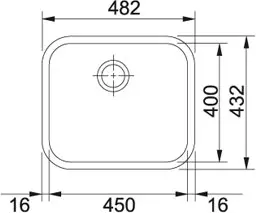 Мойка Franke GAX 110-45 под столешницу, стоп-вентиль (арт.122.0021.440) фото 3
