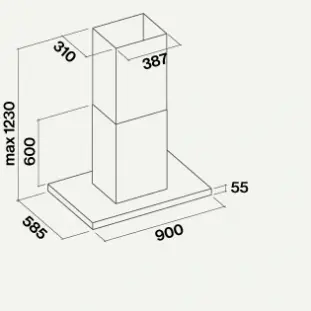 Вытяжка Falmec Lumina 90 Glass Black island (NRS) фото 2