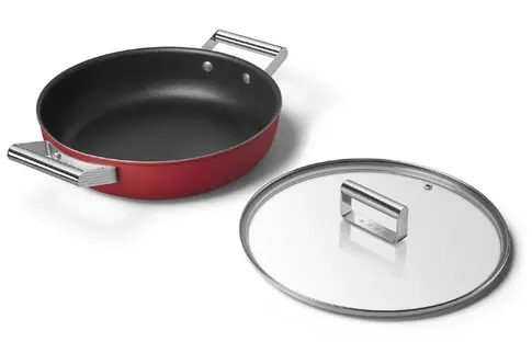 Глубокая сковорода с крышкой Smeg CKFD2811RDM фото 3